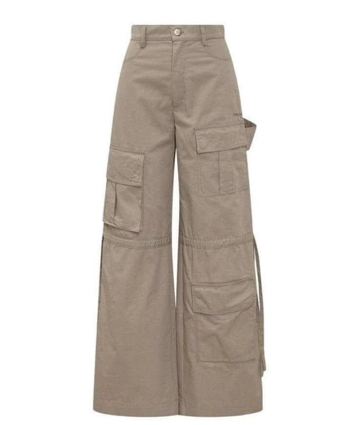 WOMEN'S COLLECTION IN KOTTAKKAL, BROWN STRAIGHT-FIT PANTS WITH POCKET DETAILING.