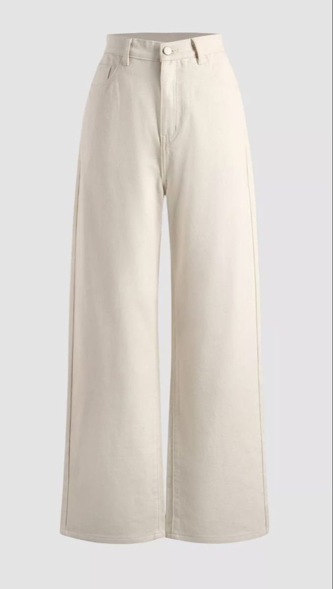 WOMEN'S COLLECTION IN KOTTAKKAL, LIGHT BEIGE STRAIGHT- CUT PANTS. MINIMAL DESIGN FOR VERSATILE STYLING.